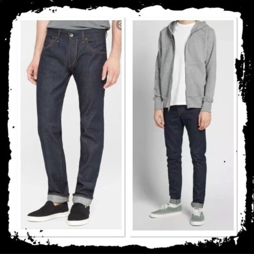 NWT Rag & Bone Fit 2 Raw Dark Wash Denim Slim Fit‎ Full-Length Jeans Size 27/33